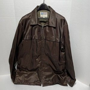 Vintage North Slope Winter Jacket, Mens Size 46, Dark Brown, Full Zip, Rare